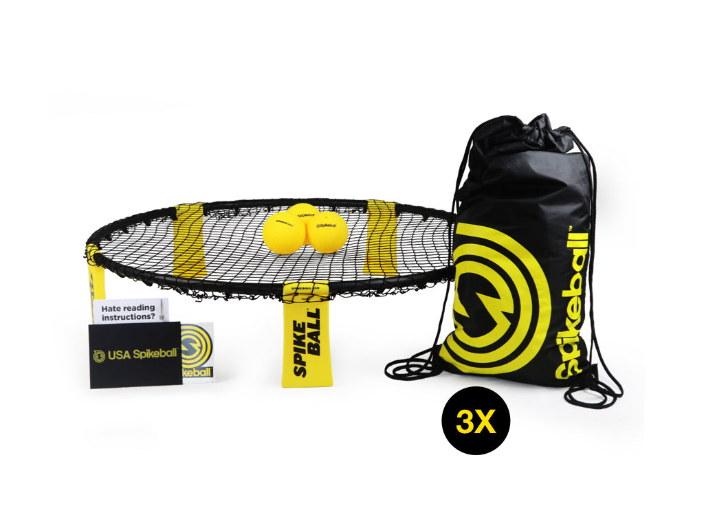 Spikeball Kit original Spikeball com 1 bola – Conjunto de jogo Spikeball –  Esportes ao ar livre e jogos familiares ao ar livre – Inclui 1 bola, 1 rede  de bola, bolsa